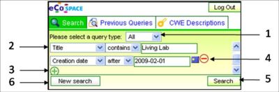 Figure 4: SIOC Xplore Widget Specifying a Search