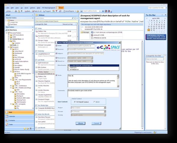 Figure 10: Outlook 2007 Add-in